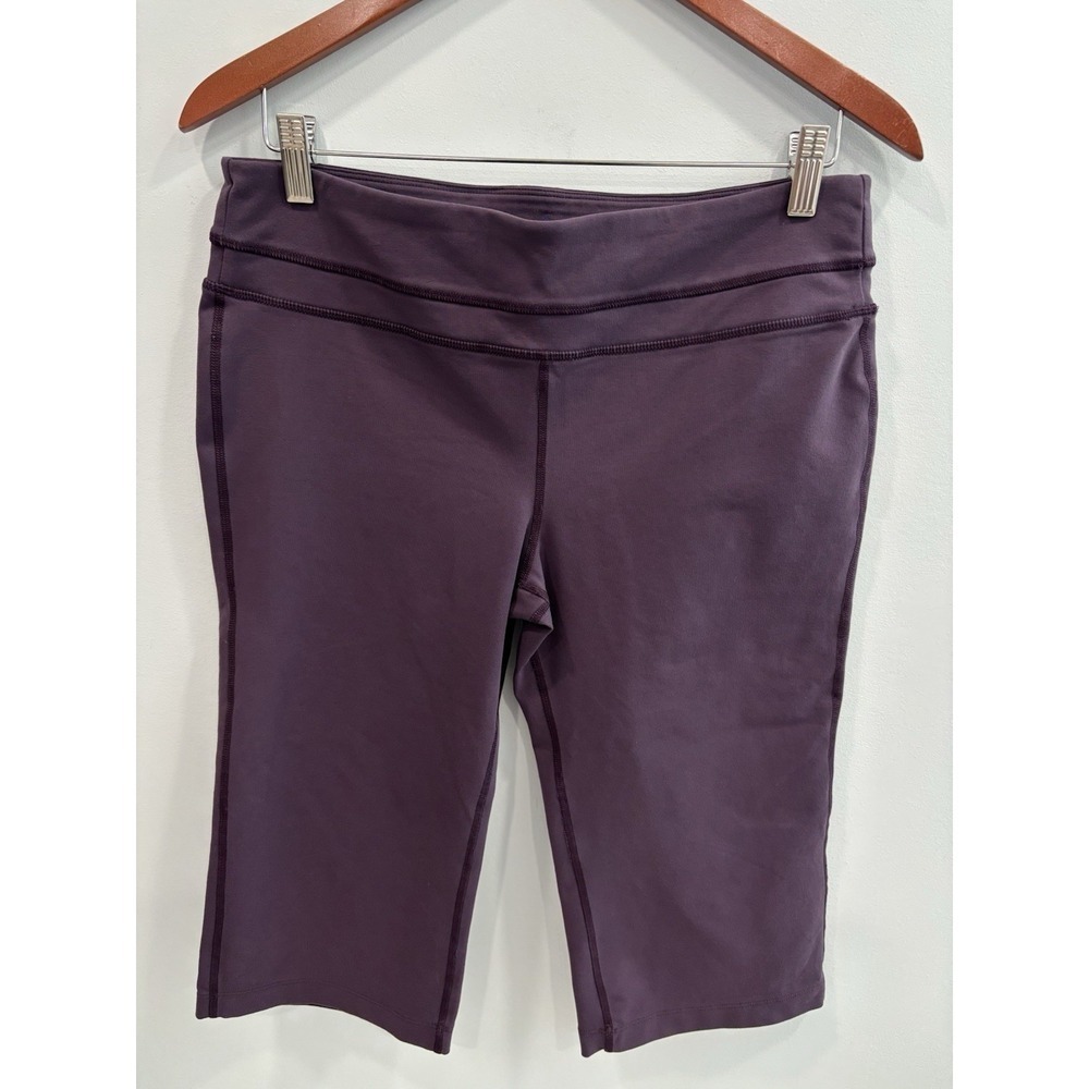prAna Womens Size L Cropped Legging Gym Yoga Stretch Purple Activewear
